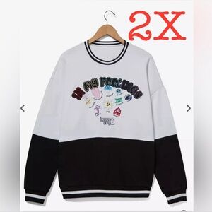 2X Disney Pixar Inside Out 2 In My Feelings Panel Crewneck